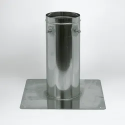 dakdoorvoerplaat Ubbink Ubitherm Ø125mm inox vierkant